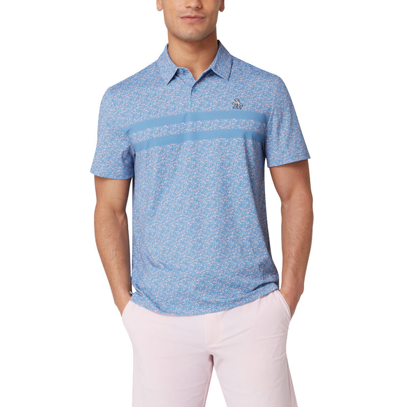 Original Penguin Engineered Novelty Striped Polo Shirt - Quiet Harbor