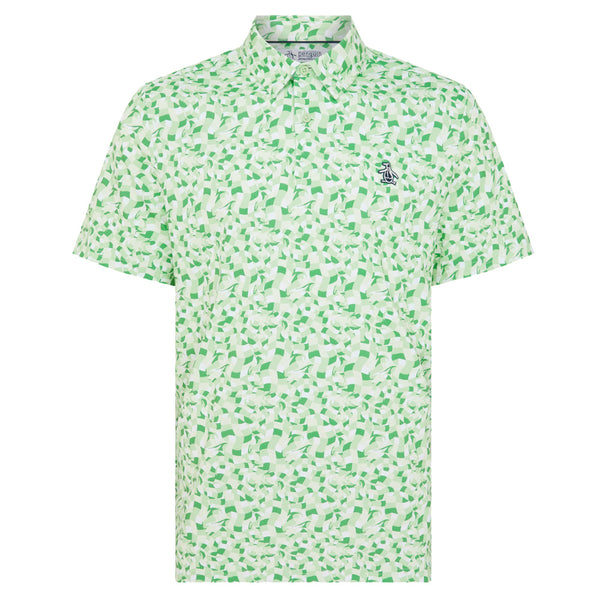 Original Penguin Underwater Mosaic Geo Polo Shirt - Sprucestone