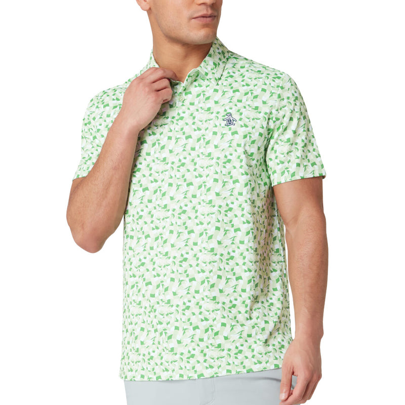 Original Penguin Underwater Mosaic Geo Polo Shirt - Sprucestone