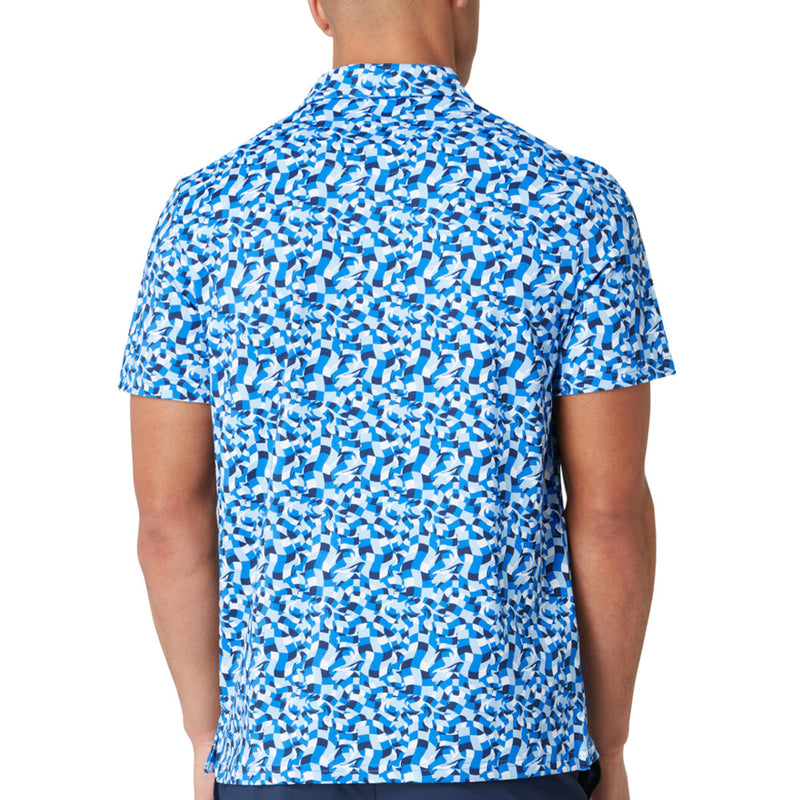 Original Penguin Underwater Mosaic Geo Polo Shirt - French Blue