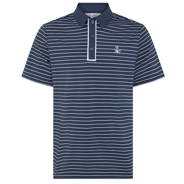 Original Penguin Heritage Stripe Polo Shirt - Black Iris