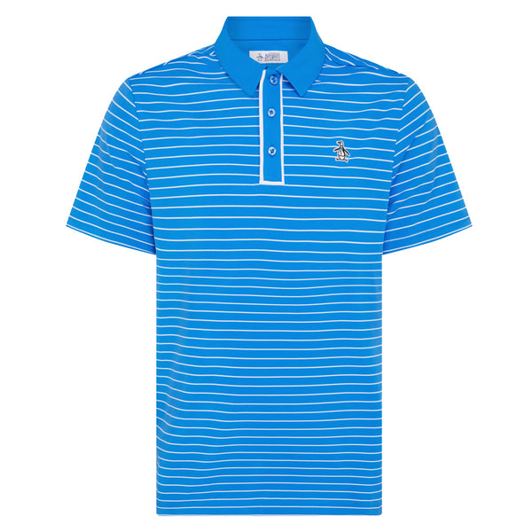 Original Penguin Heritage Stripe Polo Shirt - French Blue