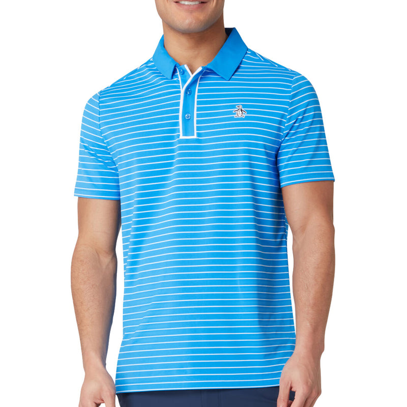 Original Penguin Heritage Stripe Polo Shirt - French Blue