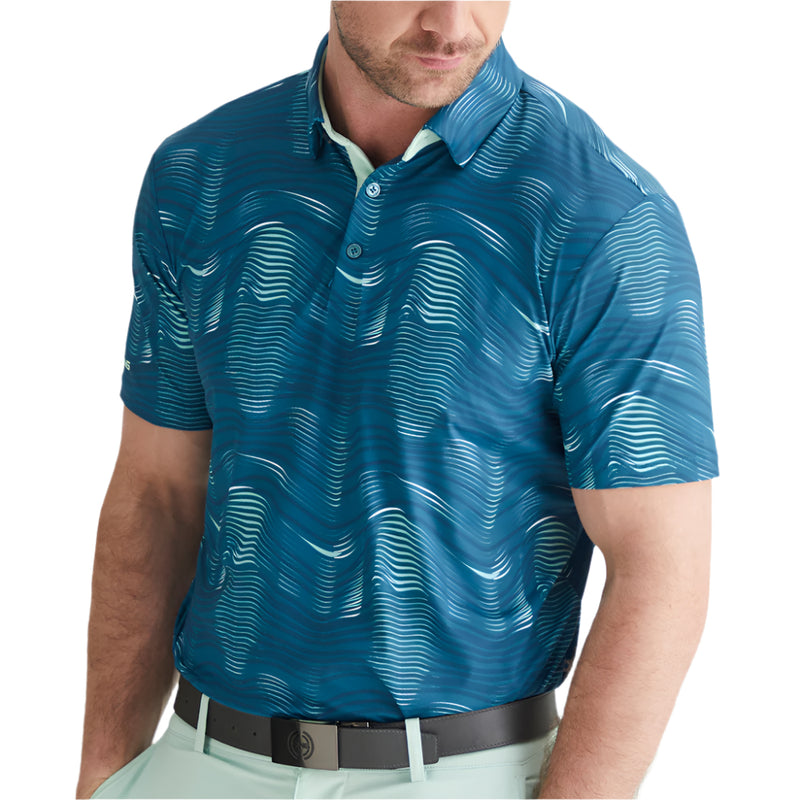 Ping Optic Groove Polo Shirt - Forest Multi