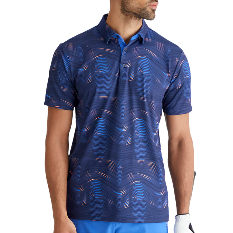 Ping Optic Groove Polo Shirt - Navy Multi