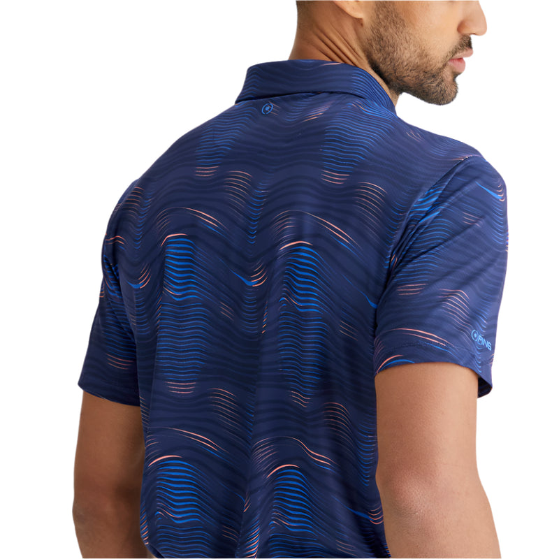 Ping Optic Groove Polo Shirt - Navy Multi