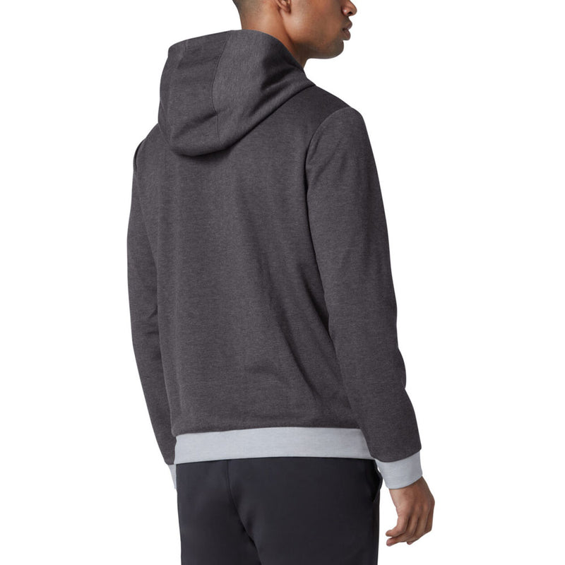 Original Penguin 1/4 Zip Colour Block Hoodie - Dark Caviar Heather