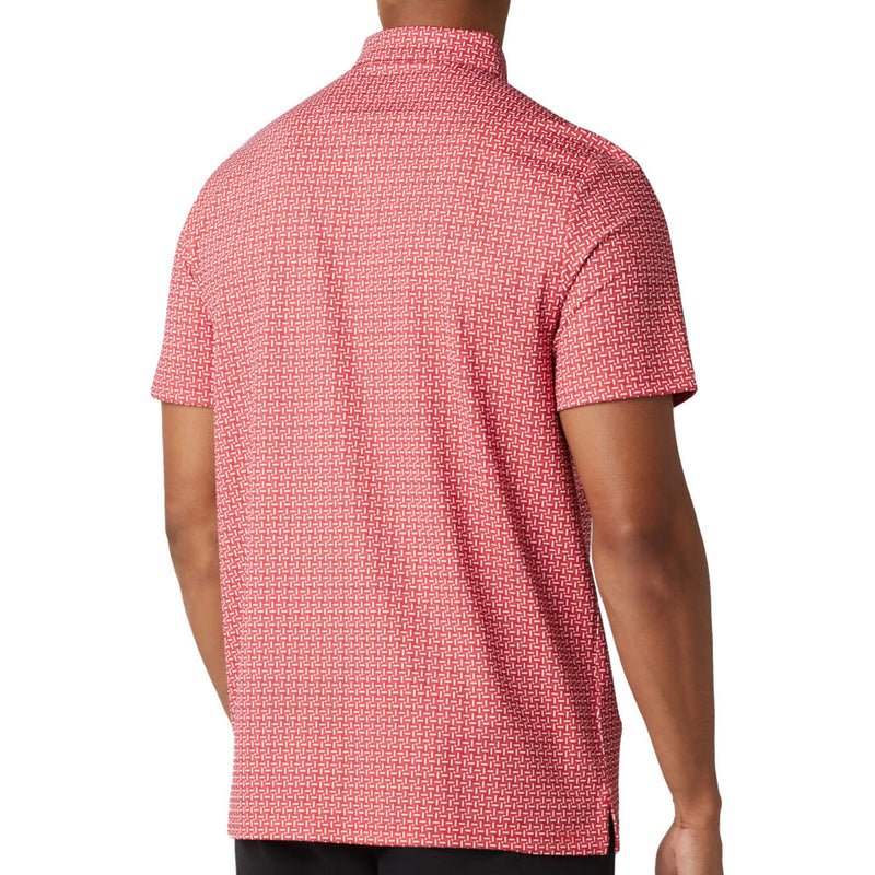 Original Penguin All Over Micro Pinball Flipper Polo Shirt - Poinsettia