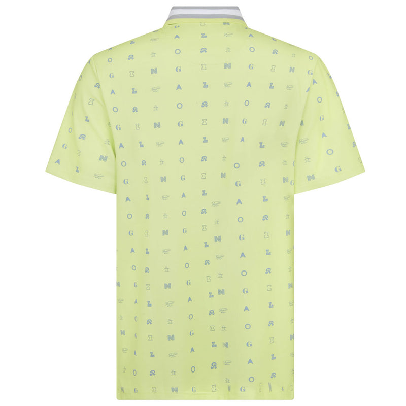 Original Penguin All Over Pete Print Polo Shirt - Shadow Lime