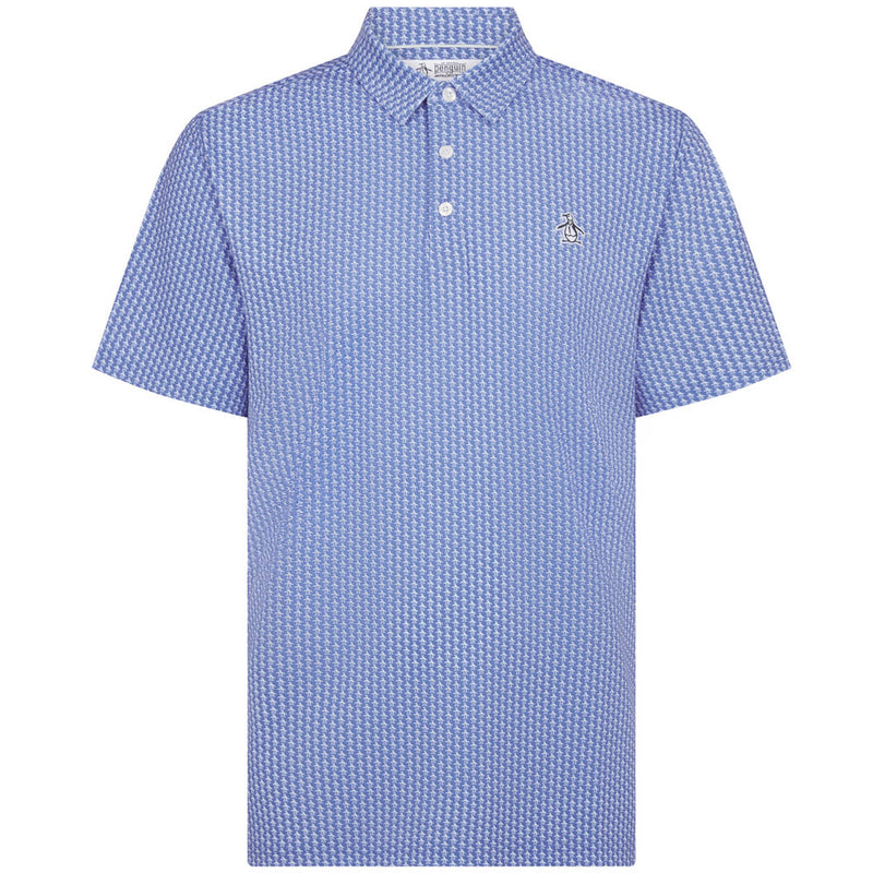 Original Penguin All Over Pete Printed Polo Shirt - Amparo Blue