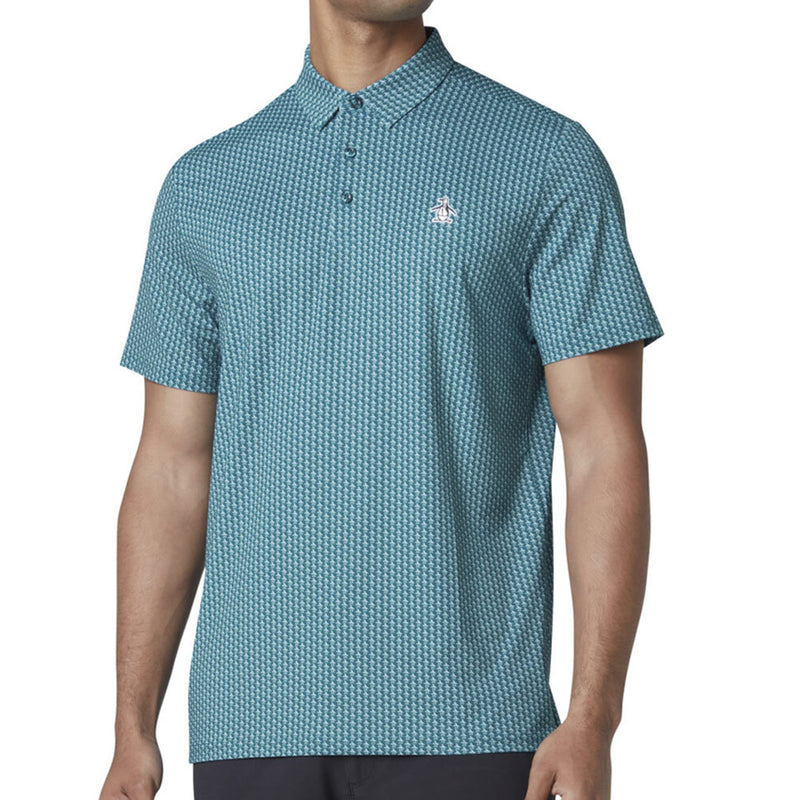 Original Penguin All Over Pete Printed Polo Shirt - Corsair