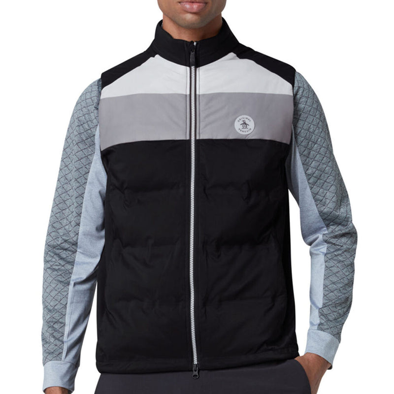 Original Penguin Lightweight Full Zip Puffer Gilet - Caviar