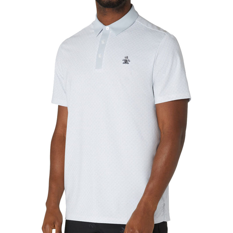 Original Penguin Original Micro Floral Polo Shirt - Bright White