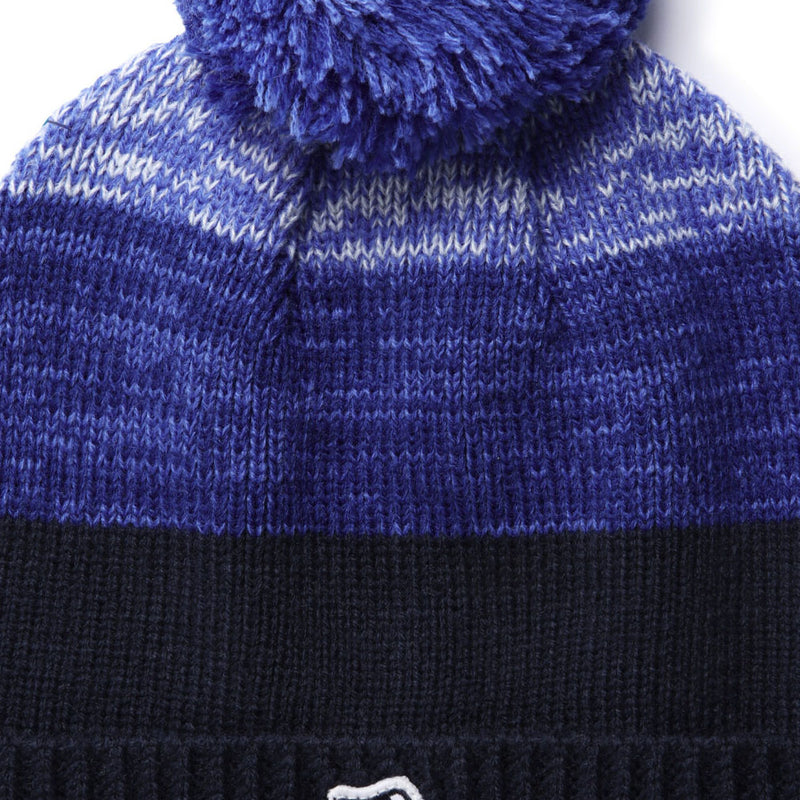 Original Penguin Rib Cuff Pom Beanie Hat - Black Iris