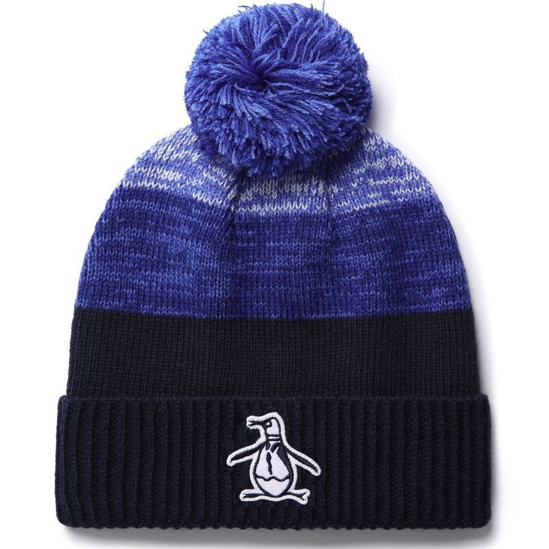 Original Penguin Rib Cuff Pom Beanie Hat - Black Iris