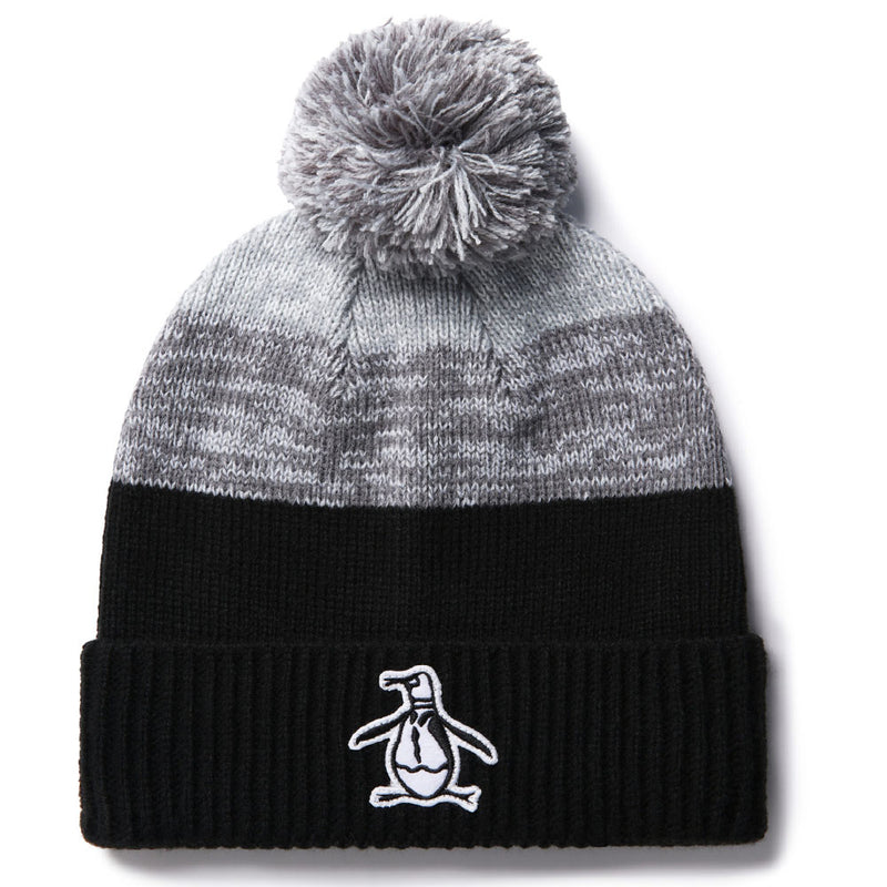 Original Penguin Rib Cuff Pom Beanie Hat - Caviar