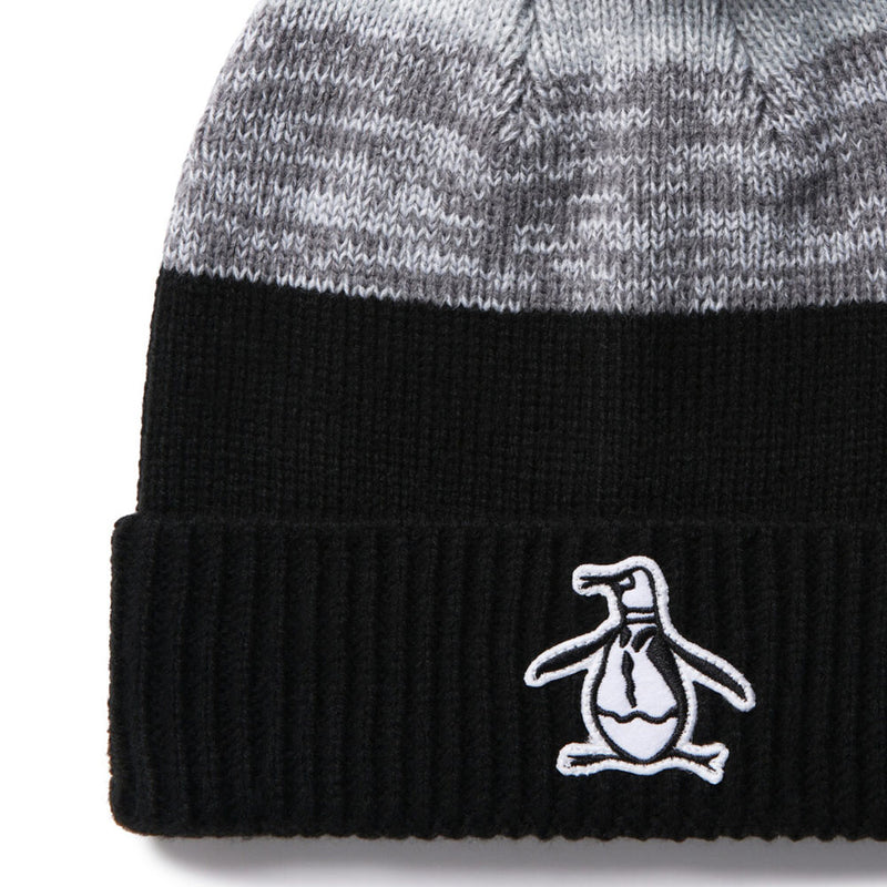 Original Penguin Rib Cuff Pom Beanie Hat - Caviar