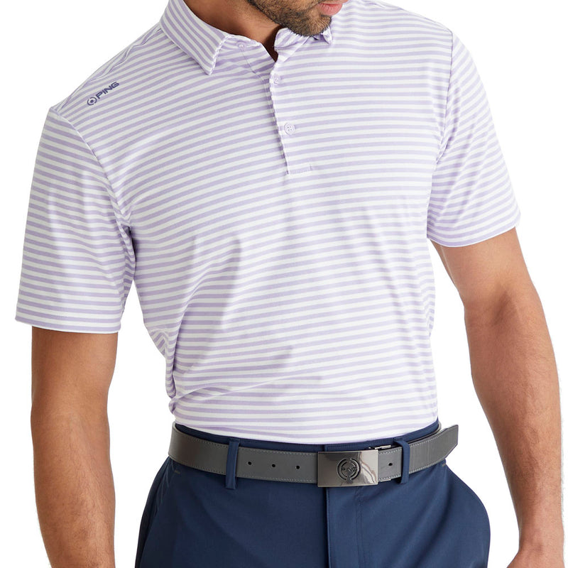 Ping Owain Polo Shirt - Purple Ash/White