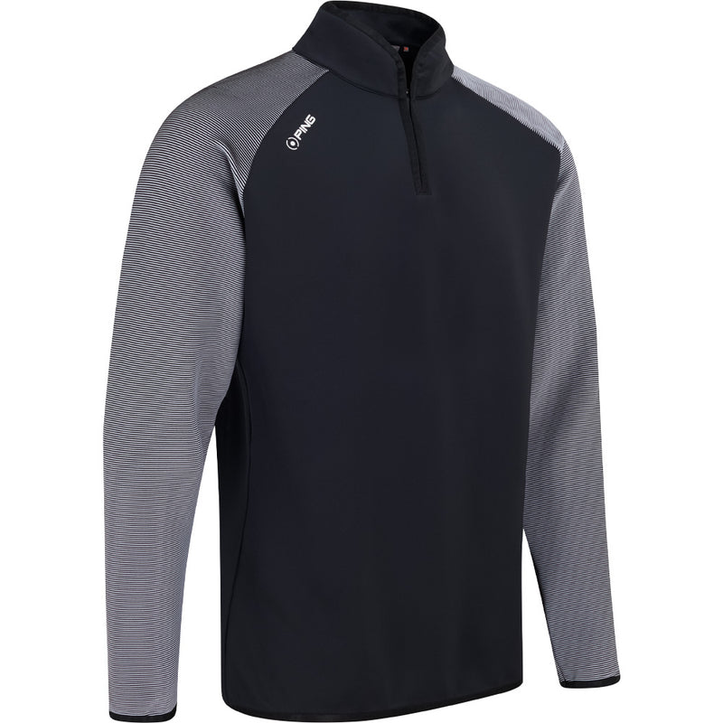 Ping Strio 1/2 Zip Mid Layer  - Black/White