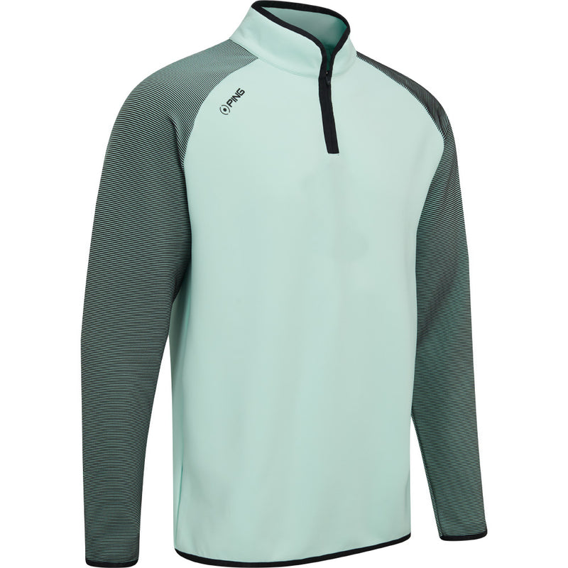 Ping Strio 1/2 Zip Mid Layer  - Misty Green/Black