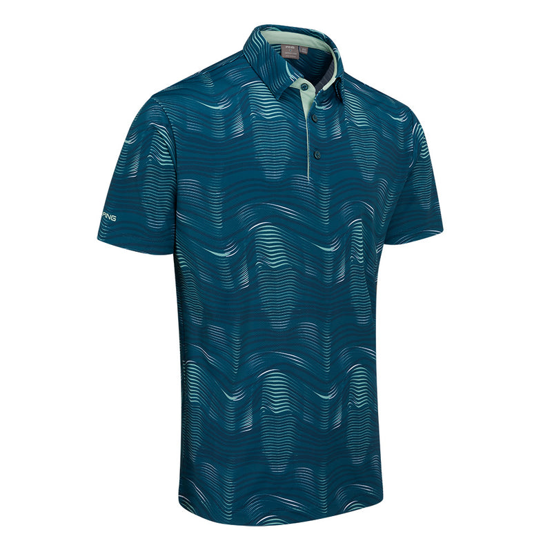 Ping Optic Groove Polo Shirt - Forest Multi