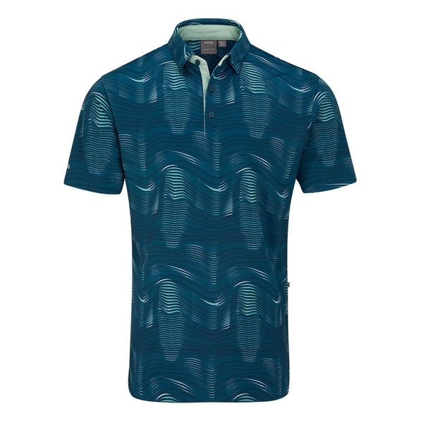 Ping Optic Groove Polo Shirt - Forest Multi