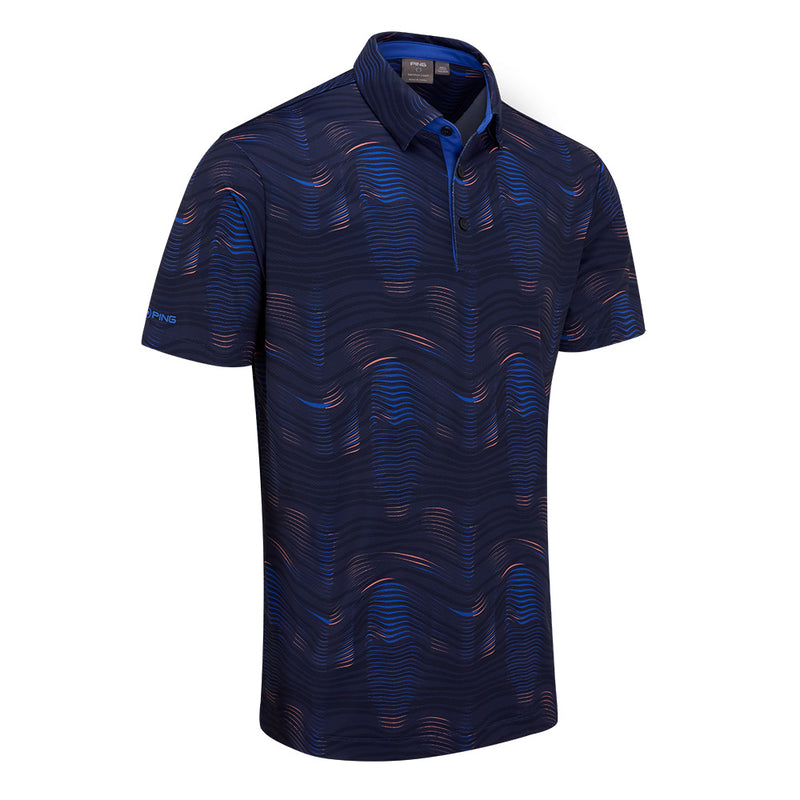 Ping Optic Groove Polo Shirt - Navy Multi