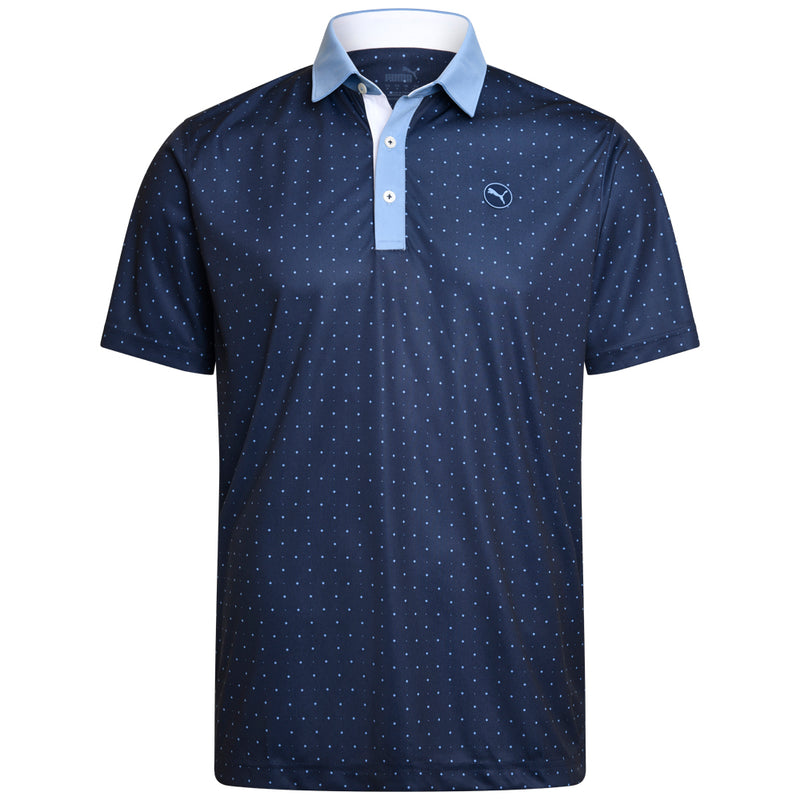 Puma Pure Geo Polo Shirt - Deep Navy/Zen Blue