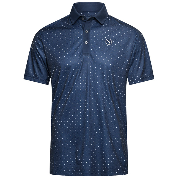 Puma Pure Geo Polo Shirt - Deep Navy/White Glow