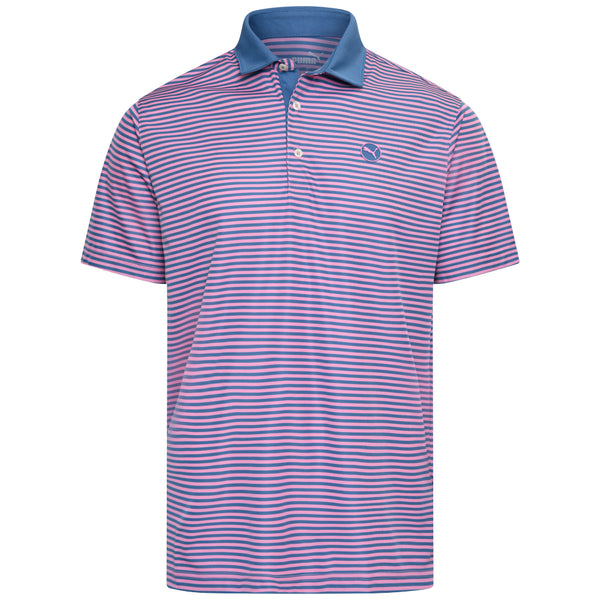 Puma Pure Stripe Polo Shirt - Blue Horizon/Mauved Out