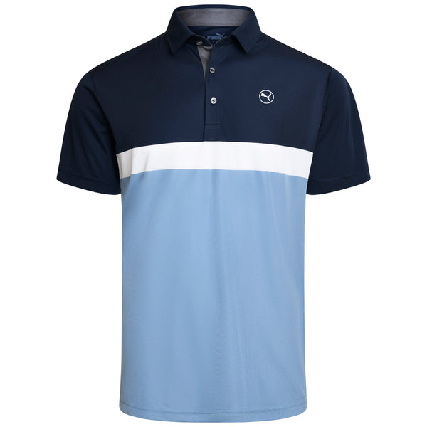 Puma Pure Colorblock Polo Shirt - Deep Navy/Zen Blue