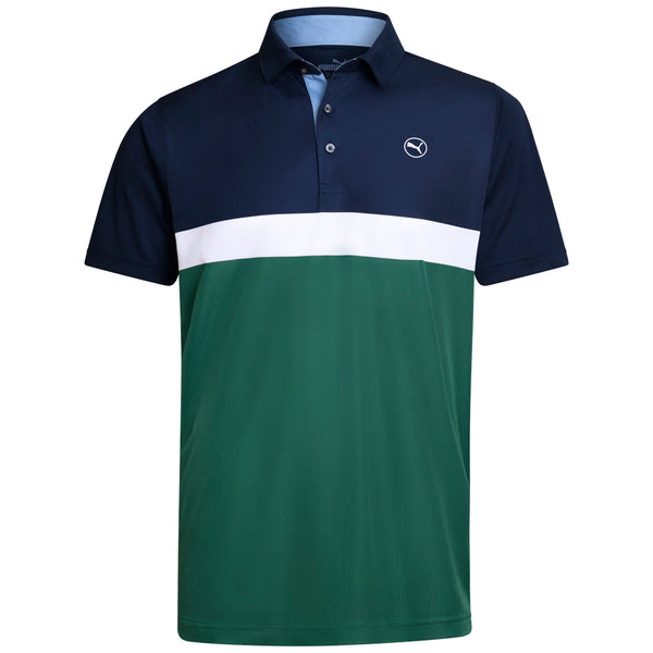 Puma Pure Colorblock Polo Shirt - Vine/Deep Navy