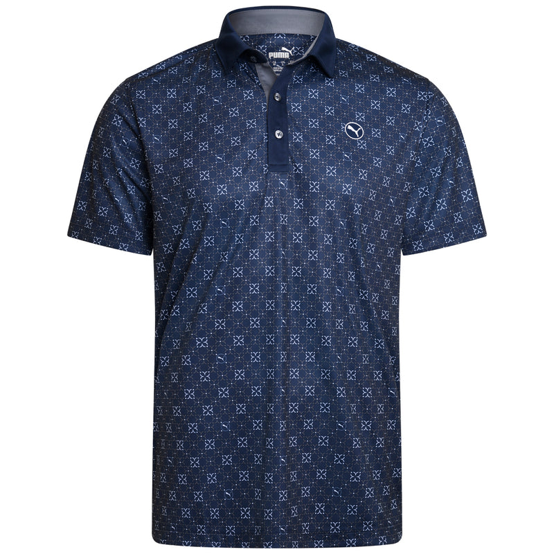 Puma Pure Monogram Polo Shirt - Deep Navy/Slate Sky