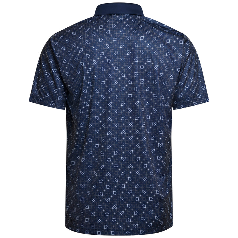 Puma Pure Monogram Polo Shirt - Deep Navy/Slate Sky