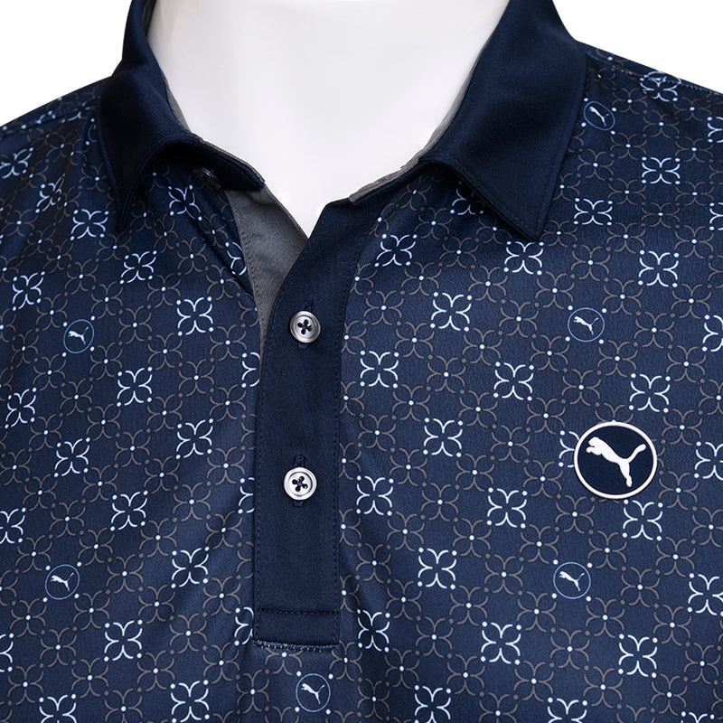 Puma Pure Monogram Polo Shirt - Deep Navy/Slate Sky