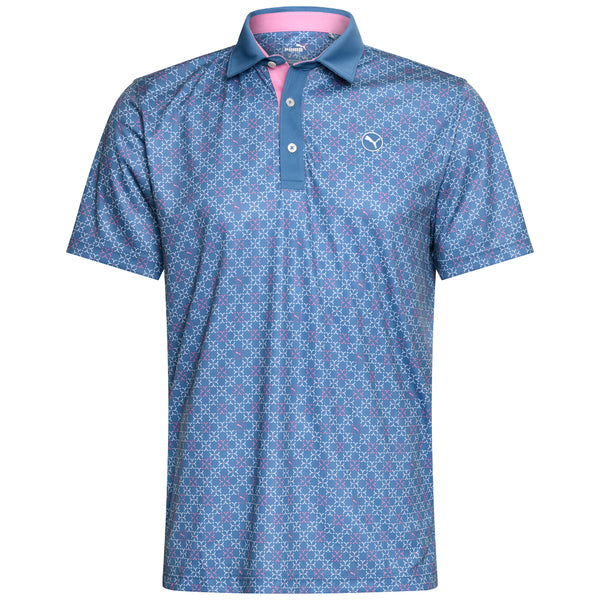 Puma Pure Monogram Polo Shirt - Blue Horizon/Mauved Out