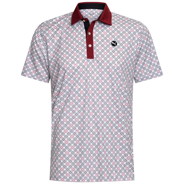 Puma Pure Monogram Polo Shirt - White Glow/Intense Red