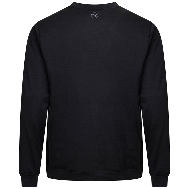 Puma Cloudspun Patch Crewneck Sweater - Black Heather