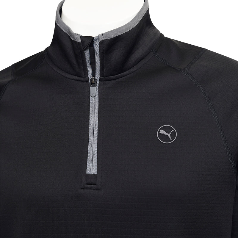 Puma Waffle Fleece 1/4 Zip Sweater - Puma Black