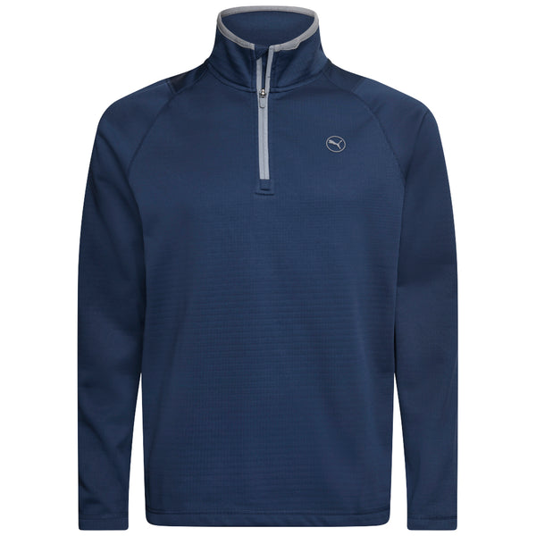 Puma Waffle Fleece 1/4 Zip Sweater - Deep Navy