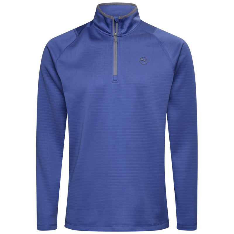 Puma Waffle Fleece 1/4 Zip Pullover - Blue Crystal