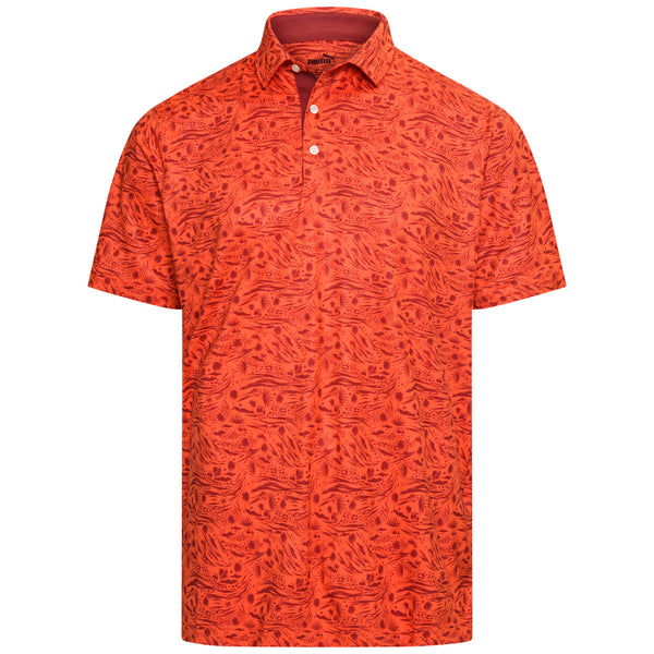 Puma Cloudspun Watering Hole Polo Shirt - Redmazing/Intense Red