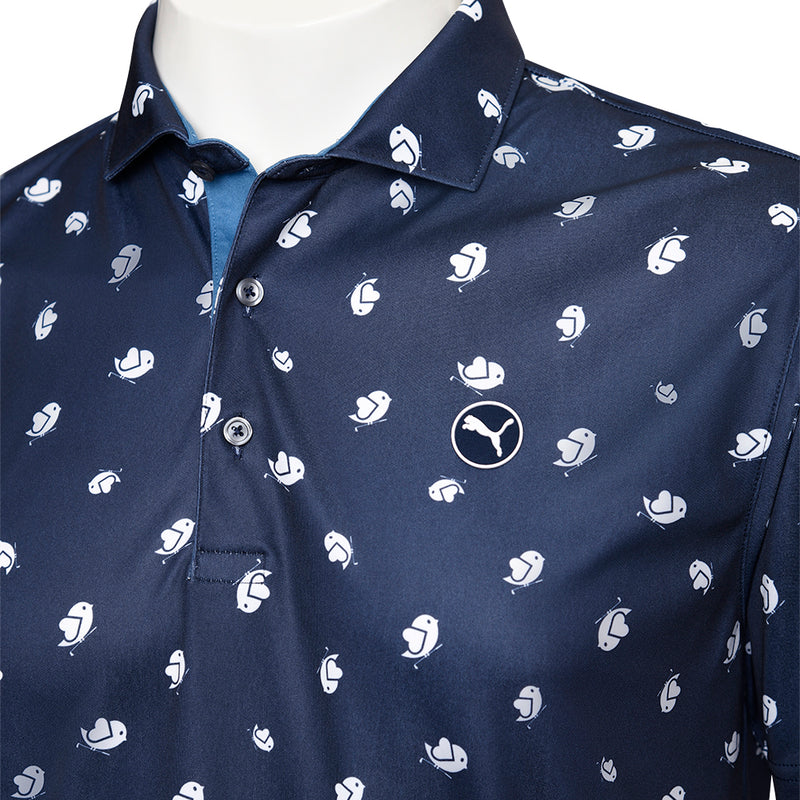 Puma Pure Love Birdies Polo Shirt - Deep Navy/White Glow