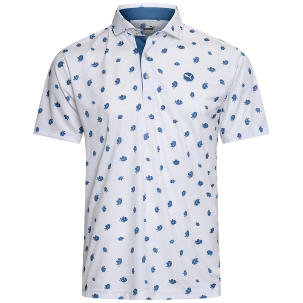 Puma Pure Love Birdies Polo Shirt - White Glow/Blue Horizon