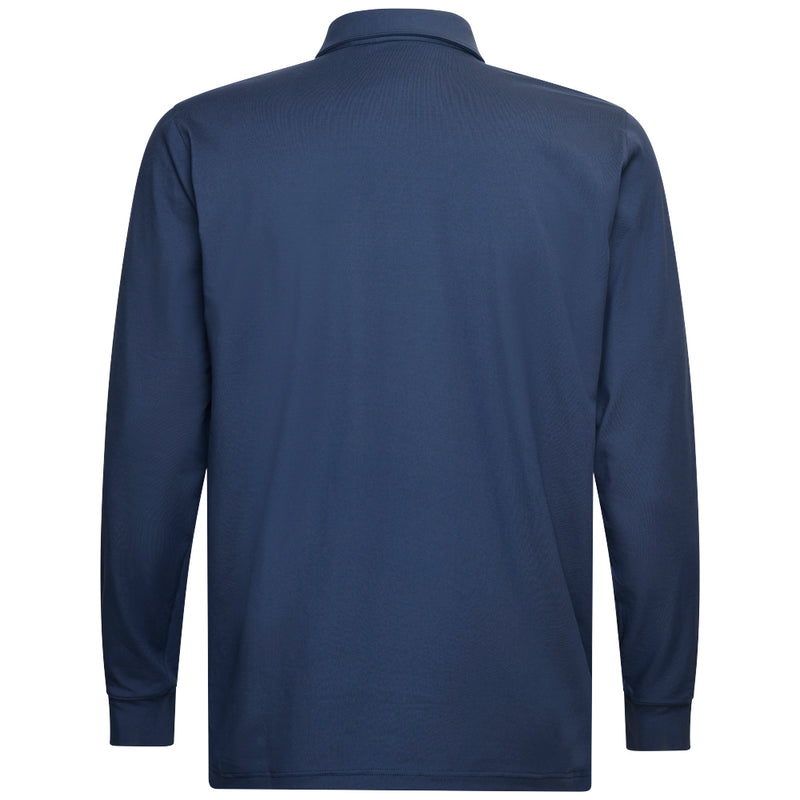 Puma Cloudspun Longsleeve Midweight Polo Shirt - Deep Navy/Ash Gray