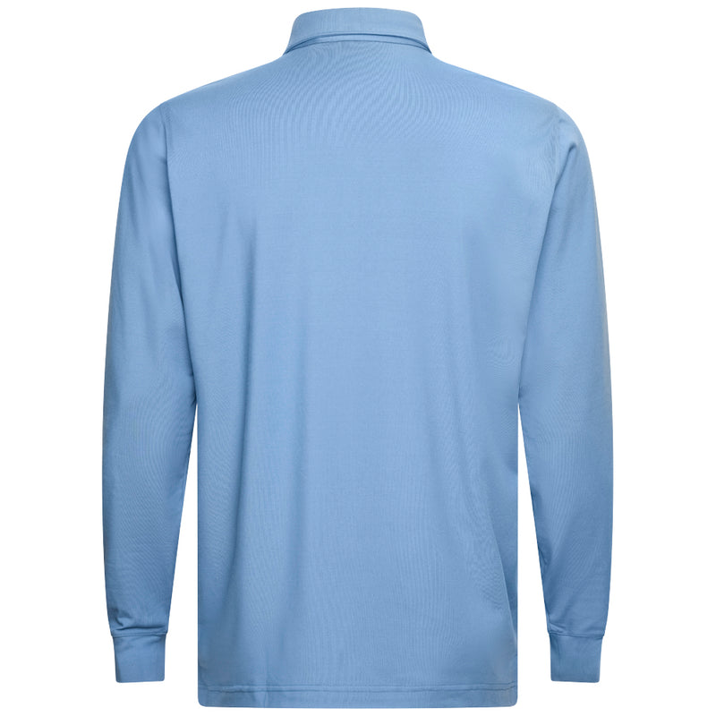 Puma Cloudspun Longsleeve Midweight Polo Shirt - Blue Horizon/Deep Navy