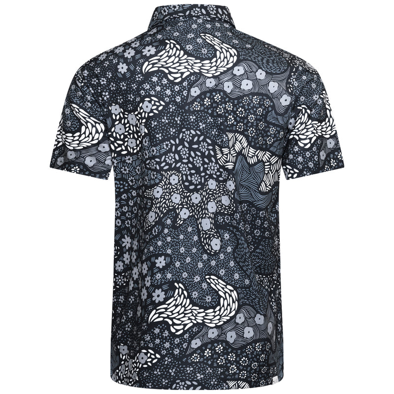 Puma Cloudspun Bloom Camo Polo Shirt - LC - Puma Black