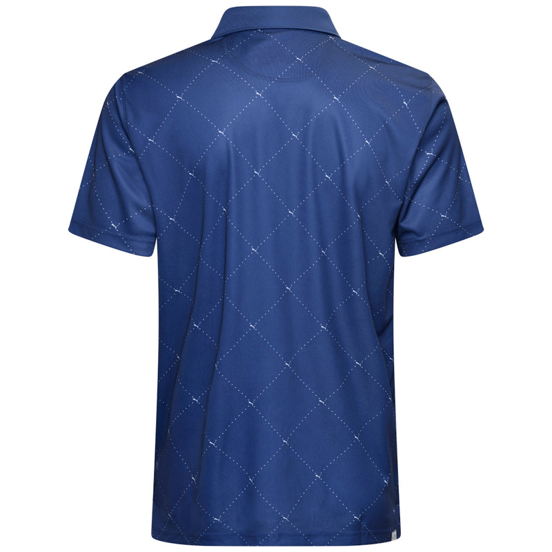 Puma Pure 2.0 Argyle Polo Shirt - Blue Crystal/White Glow