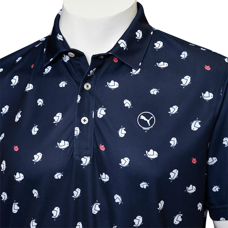 Puma Pure 2.0 Birdies Polo Shirt - Deep Navy/White Glow