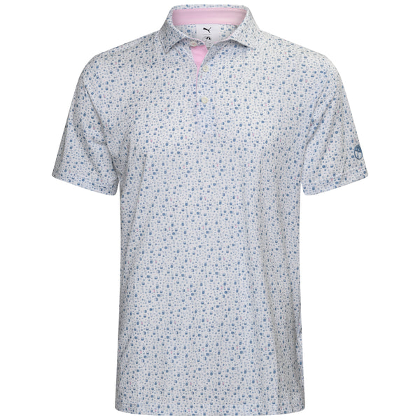 Puma X AP Tea Time Polo Shirt - White Glow/Zen Blue